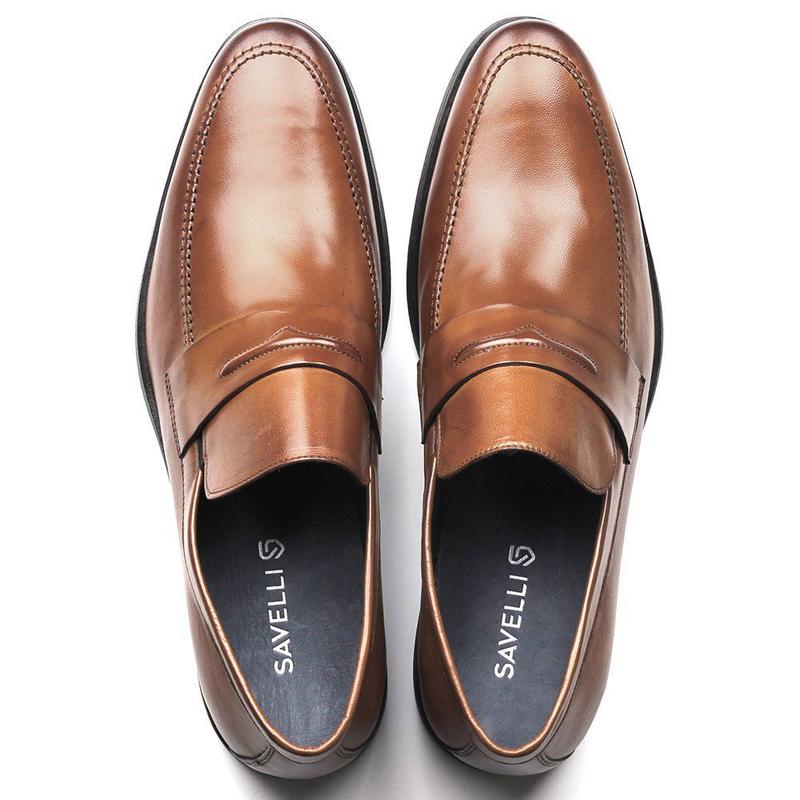 Sapato Masculino Loafer em Couro Bronze Savelli Magalu Empresas
